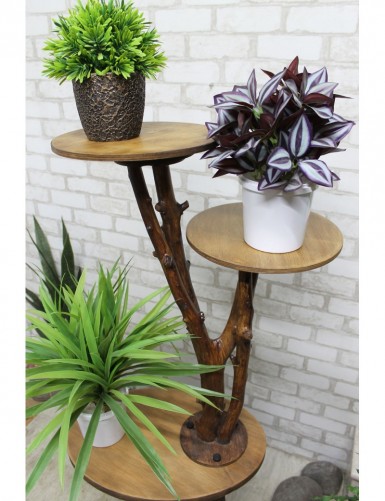 Drewniany stojak DP-3 na kwiaty i rośliny