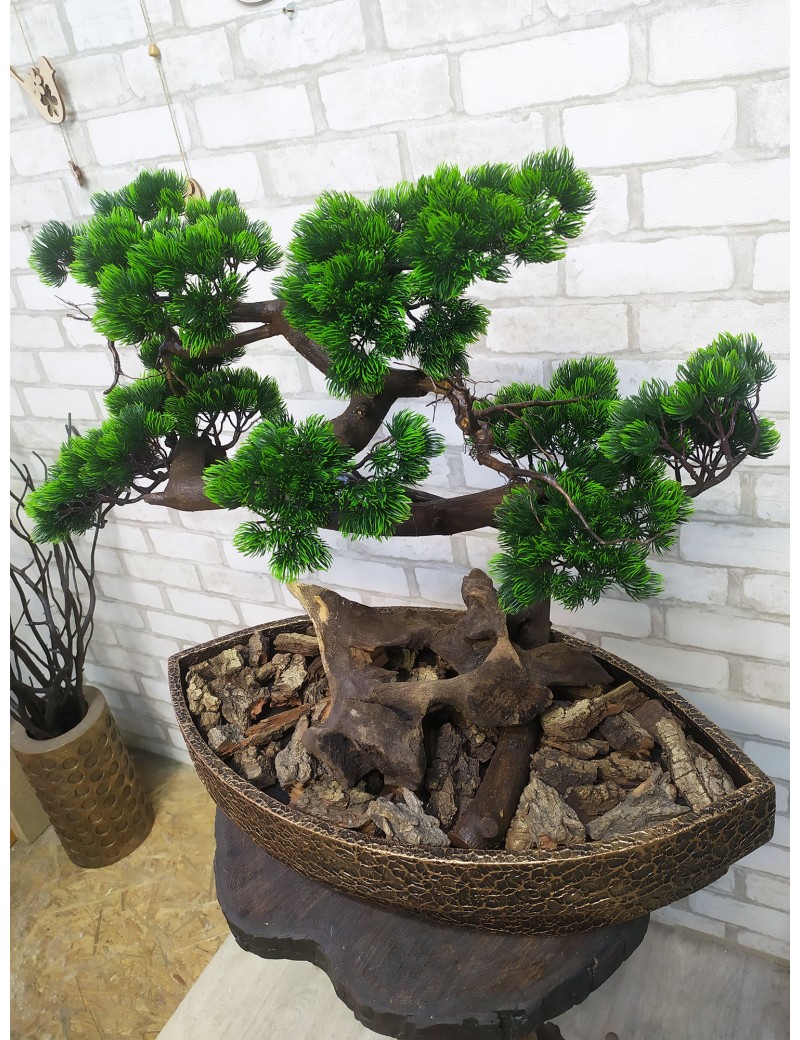 Künstlicher Desktop-Bonsai-Baum, Kiefern-Zickzack-Baum