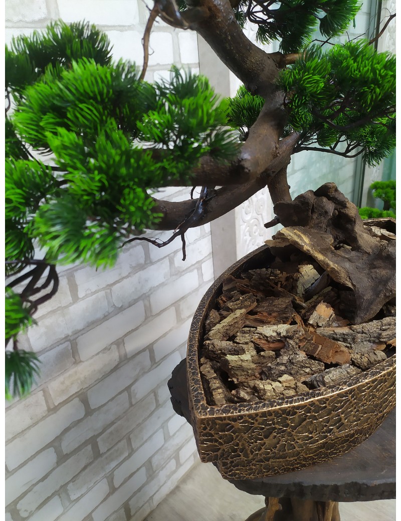Knstlicher Desktop-Bonsai-Baum, Kiefern-Zickzack-Baum